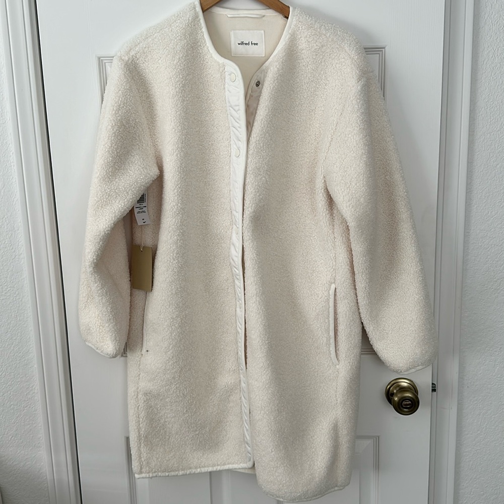 NWT Aritzia Sherpa Long Liner Jacket